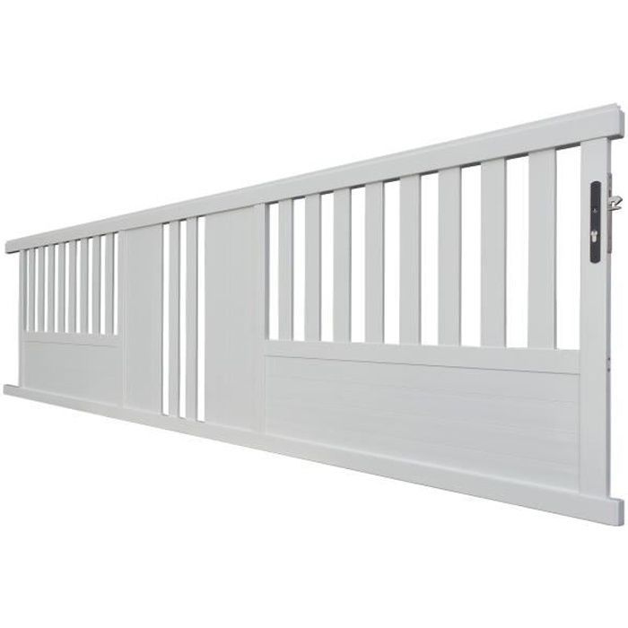 SL09 WHITE SLIDING ALUMINUM GATE 4.08M