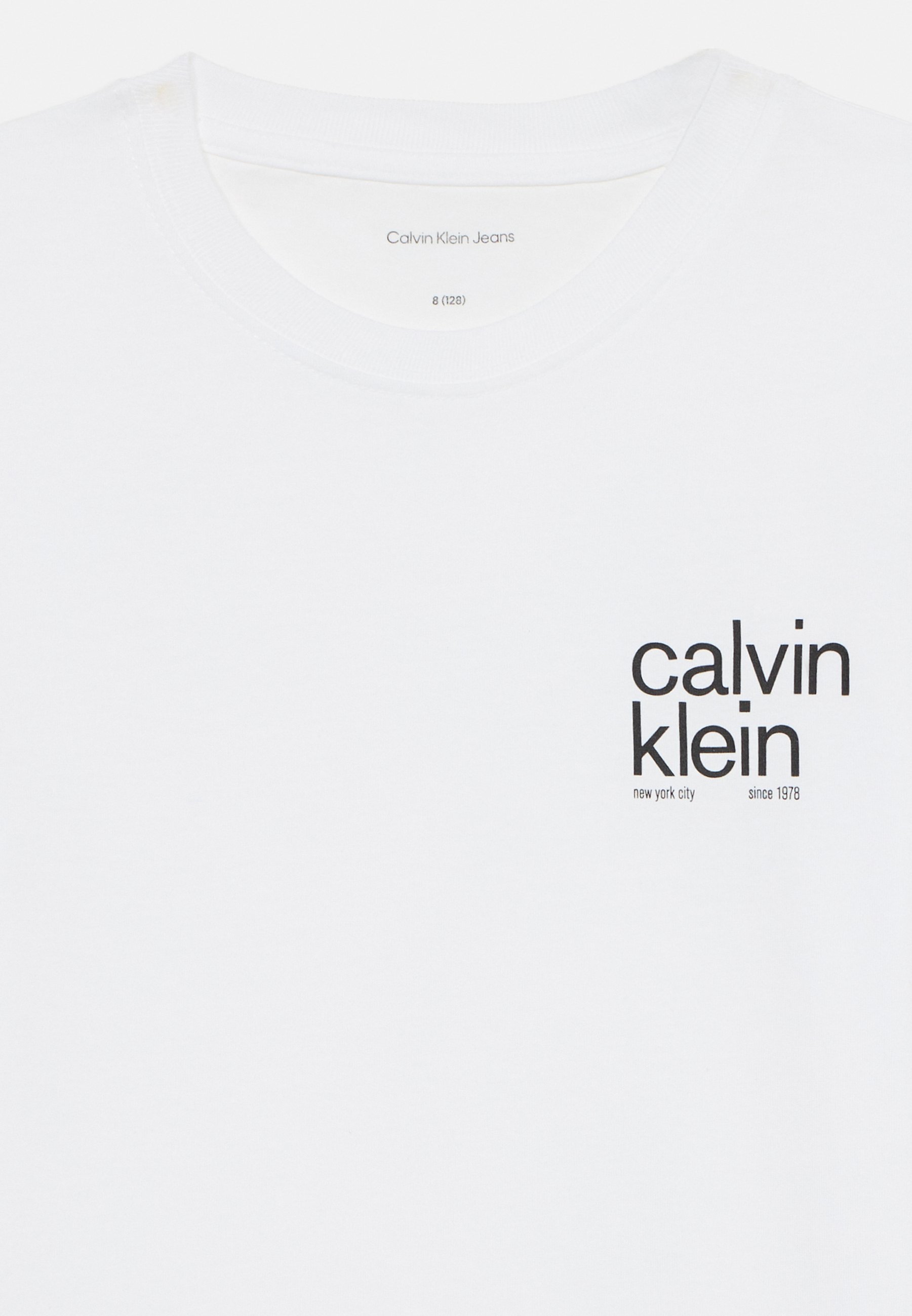 Calvin Klein Jeans SMALL GRAPHIC UNISEX - T-shirt met print - helder wit