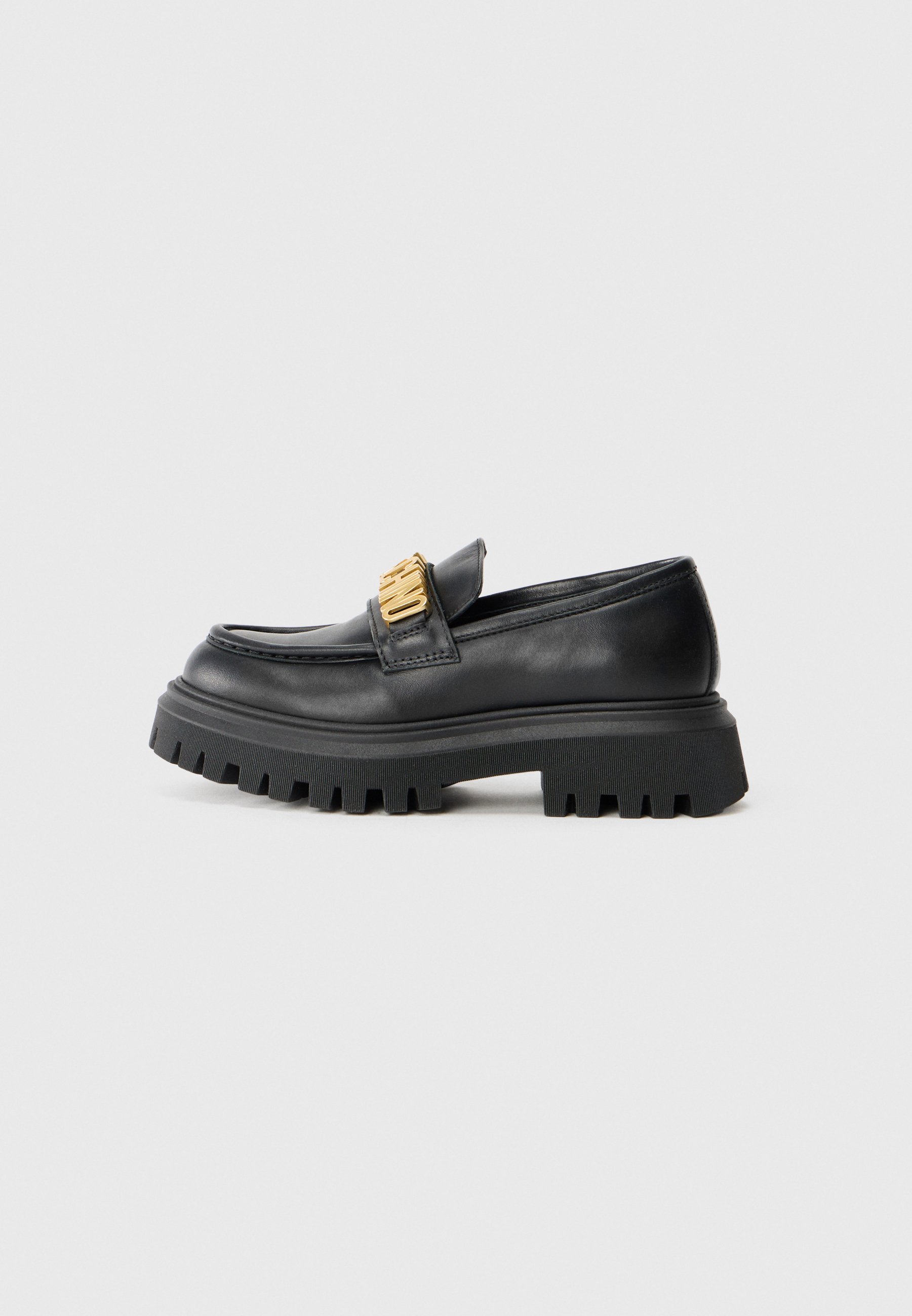 MOSCHINO UNISEXE - Mocassins - noir/doré