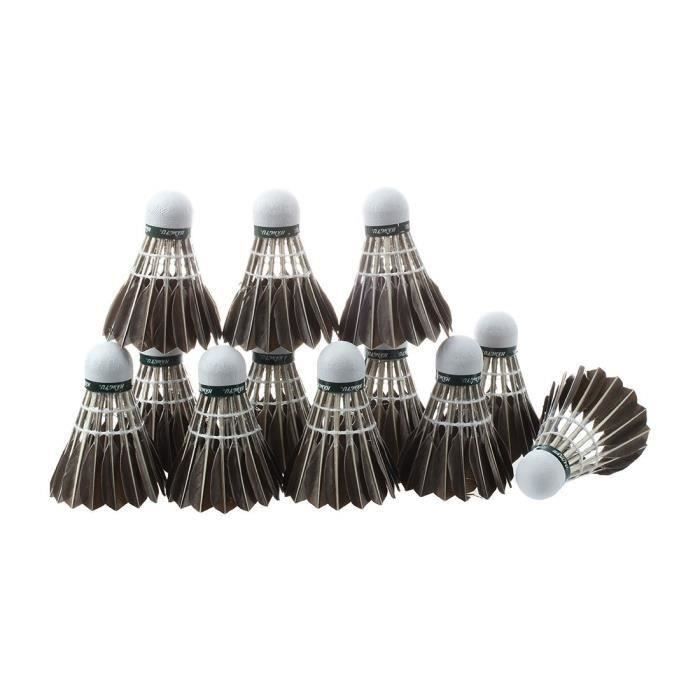 HANGYU 12x Volantes de entrenamiento de plumas de ganso negro Birdslets Pelotas de bádminton Juego Deporte XU6E87