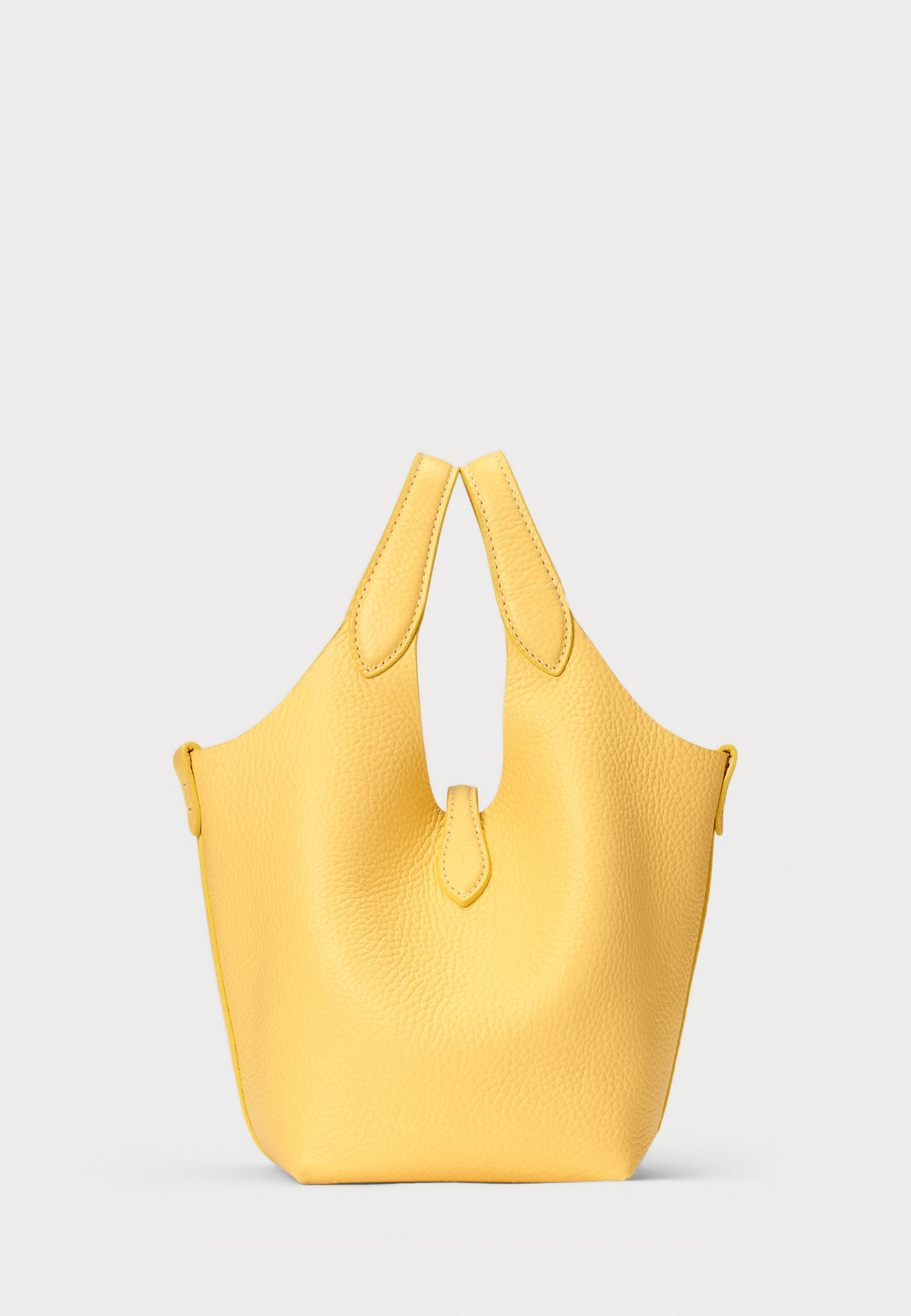Polo Ralph Lauren POLO PLAY SAC CABAS ET BANDOULIÈRE EN CUIR - Sac à main - citron meringue