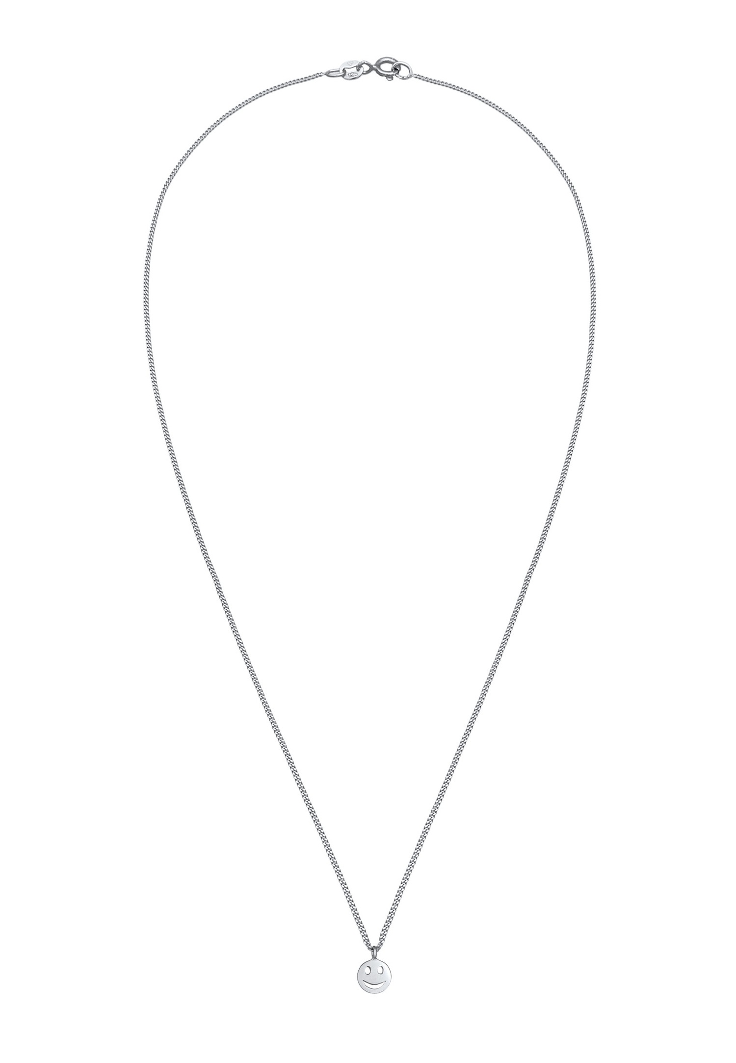 Elli Femmes plaquette pendentif visage avec Smiling face en argent sterling 925