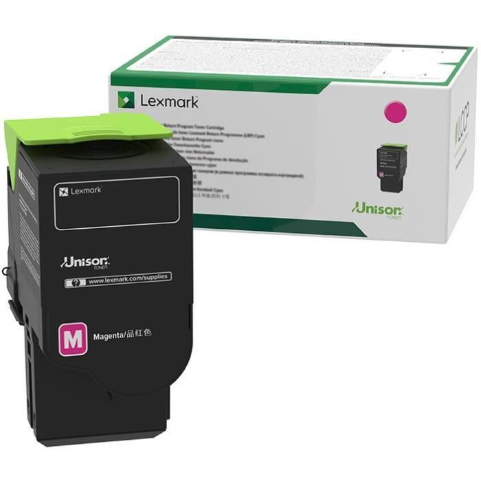 Cartouche de toner magenta extra longue durée - LEXMARK - C242XM0 - Toner Unison - Laser - Rendement 3500 Pages