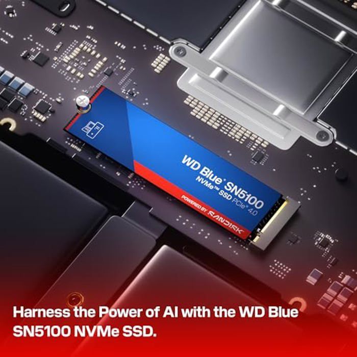 Unità SSD NVMe - SANDISK - WD Blue SN5100 - 1 TB - 7.100 MB/s - M.2 2280 - PCIe Gen 4.0