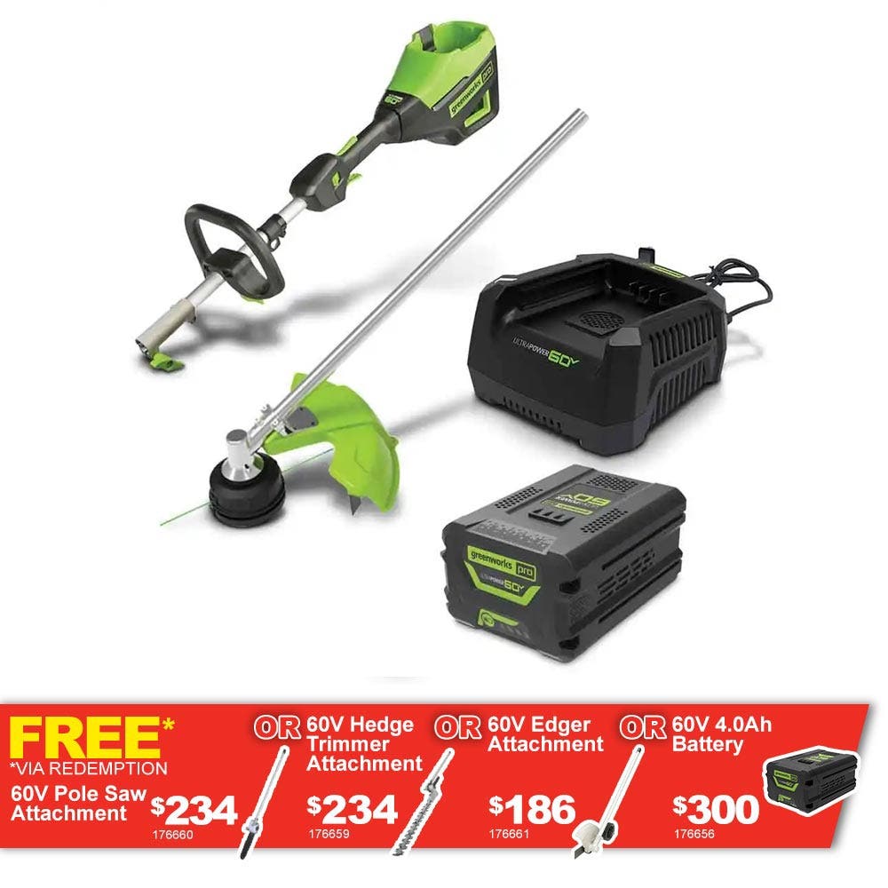 Trusă multifuncțională GREENWORKS 60V 1 x 4.0 Ah 2110807AU