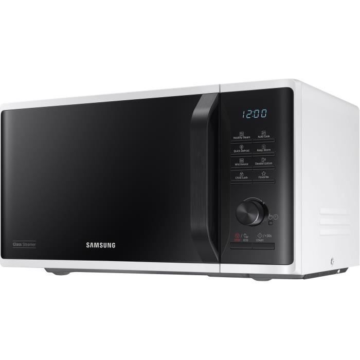 23L Solo Microwave Oven - SAMSUNG - MS23K3555EW - White - Electronic Control + Button - Keep Warm Function