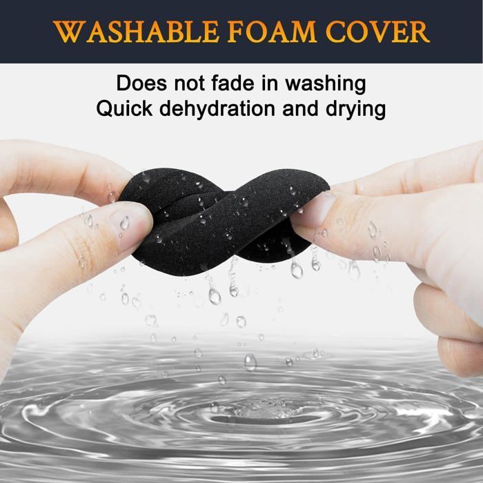 SOULWIT 6 Pieces Foam Cushion Sponge Ear Pads for Koss Porta Pro, KSC11, KSC17, KSC75 Headphones - Black