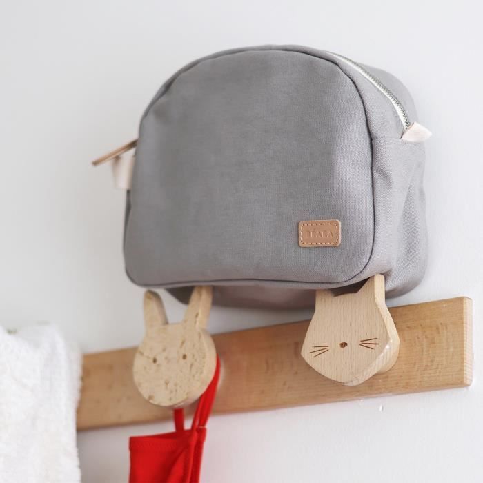 BEABA, neceser para bebé en lona gris perla