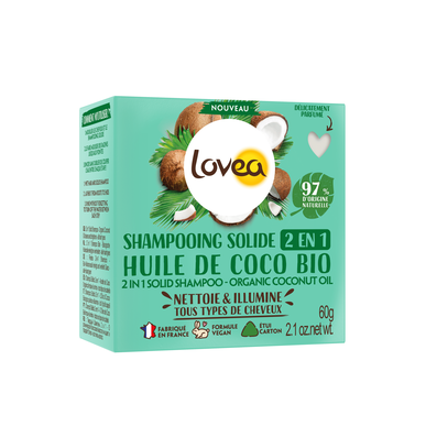 Lovea Champú Sólido 2 en 1 Agua de Coco 60g