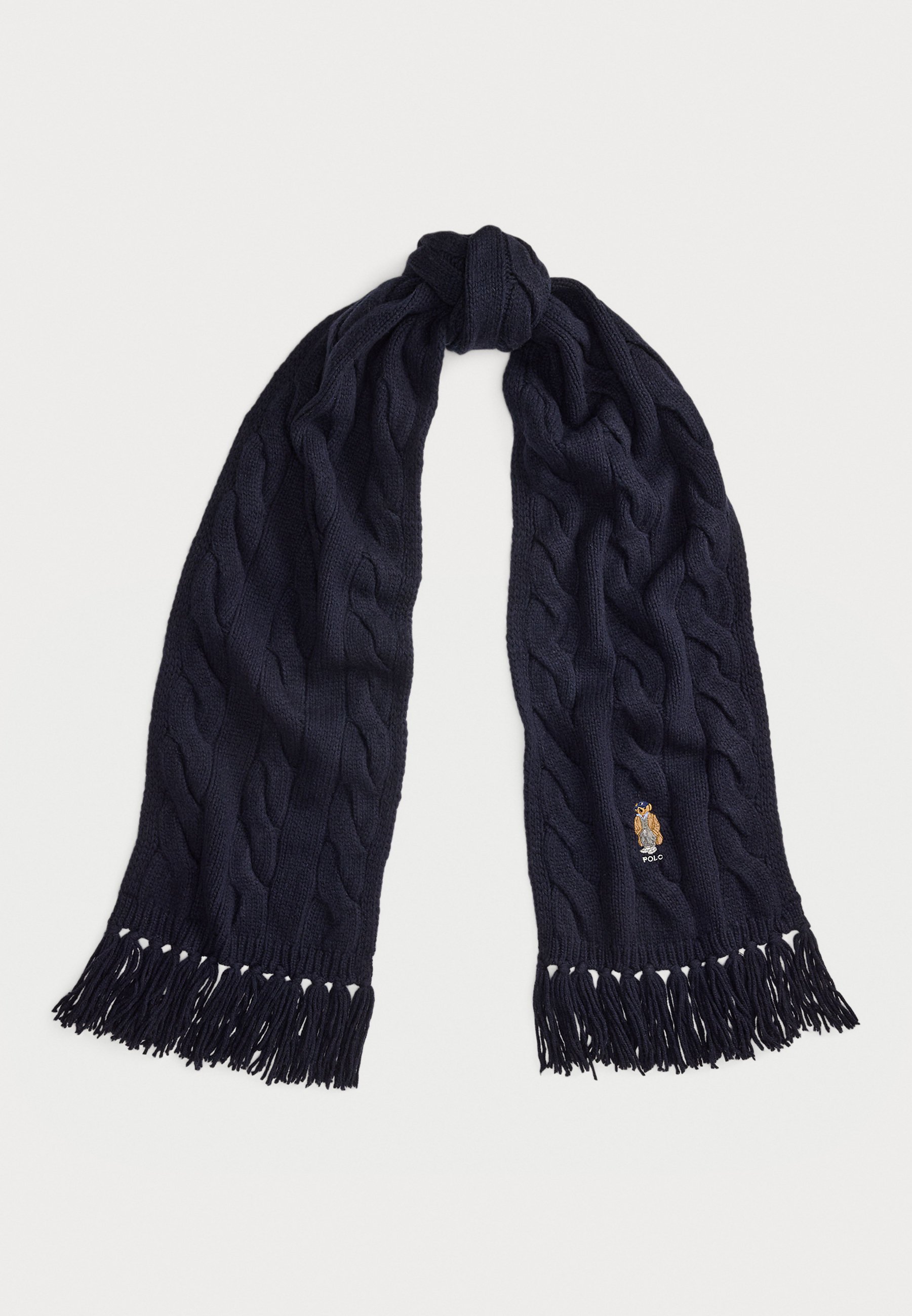 Polo Ralph Lauren POLO BEAR KABELGEBREIDE SJAAL VAN WOLMIX - Sjaal - marineblauw