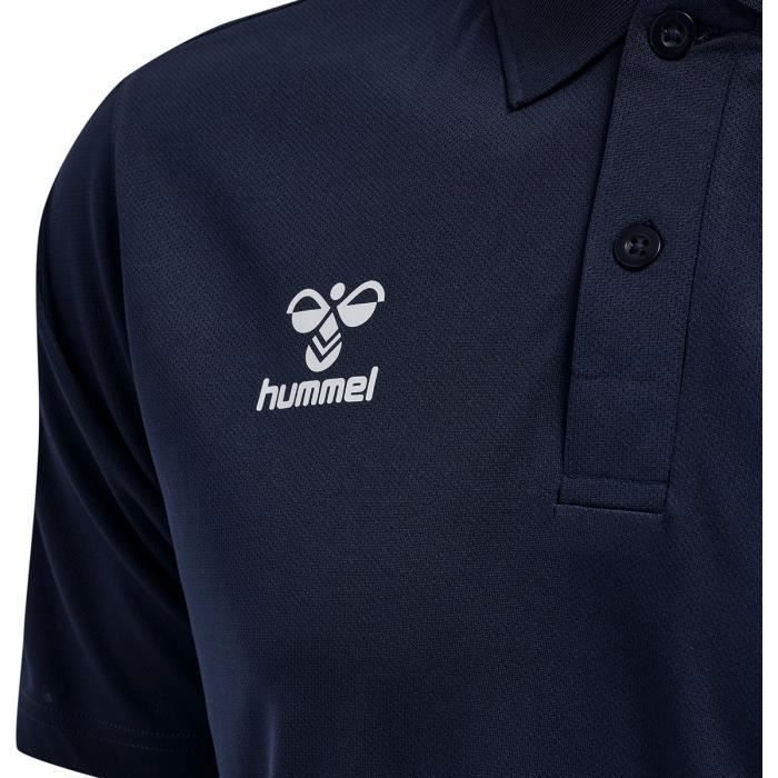 Hummel hmlCore Men's Polo Shirt - Navy Blue - Size L - Structured Jersey - Comfortable and Lightweight