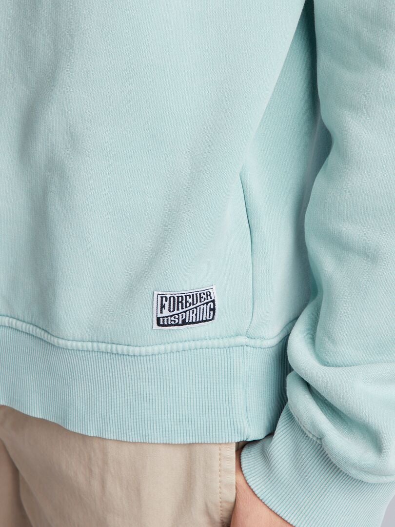 Klassieke sweater van fleece - BLAUW