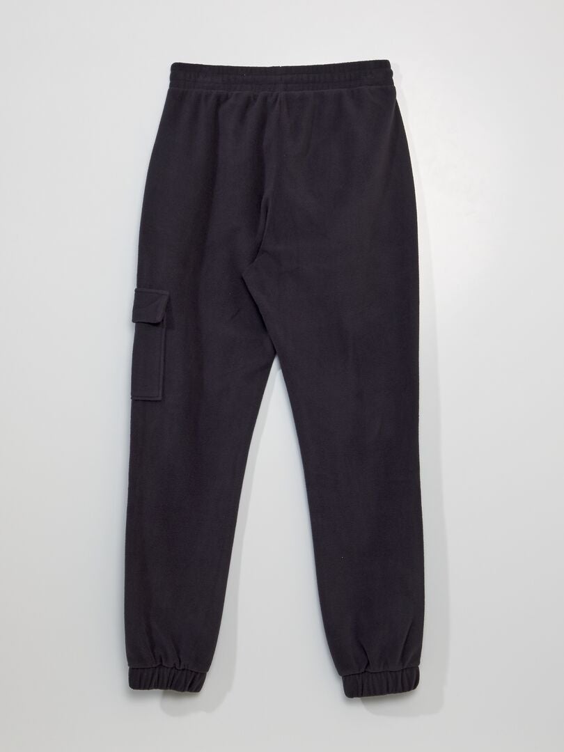 Pantalones de pijama de felpa - NEGRO