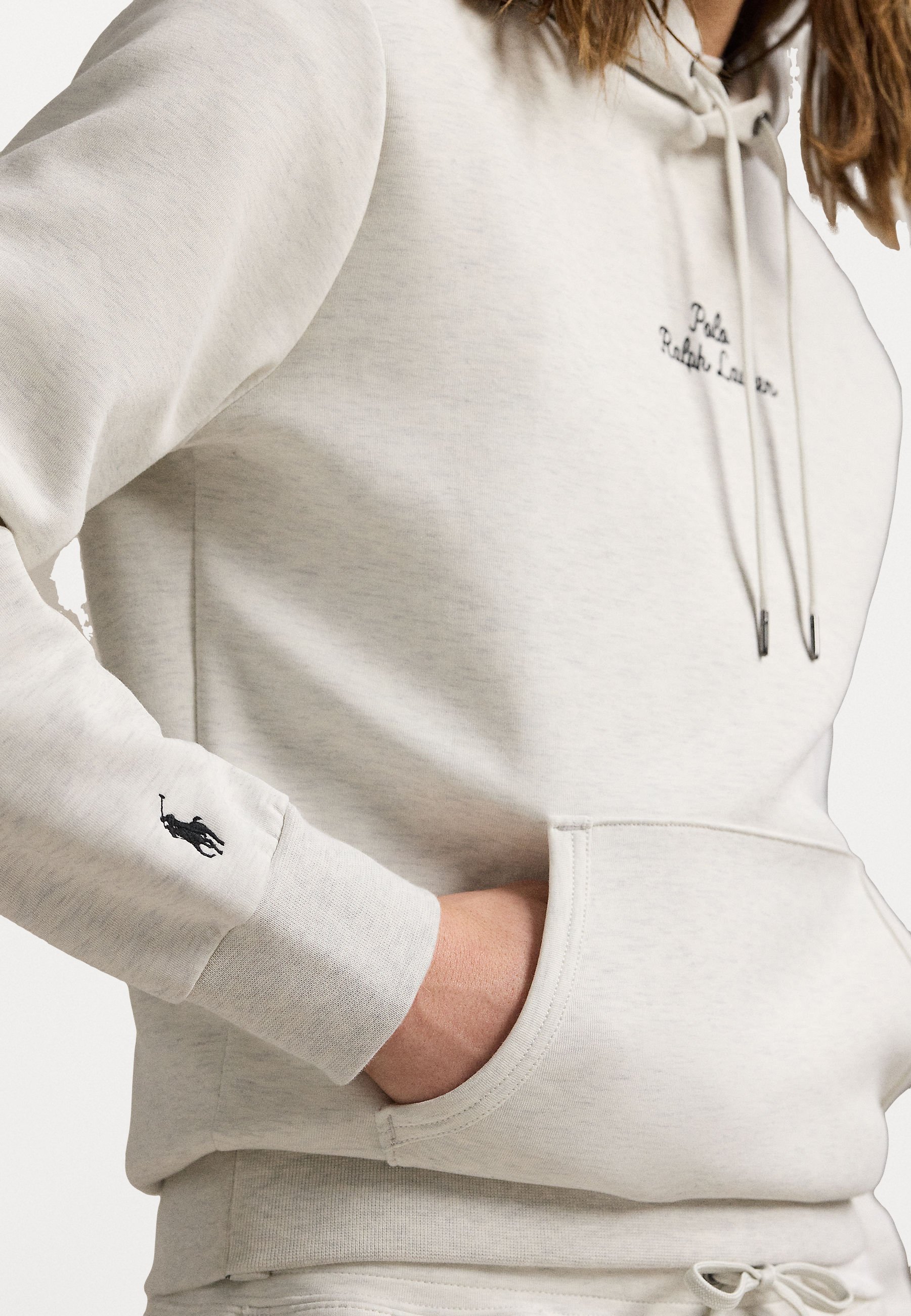 Polo Ralph Lauren LOGO DUBBELGEBREIDE HOODIE - Hoodie - soho heather