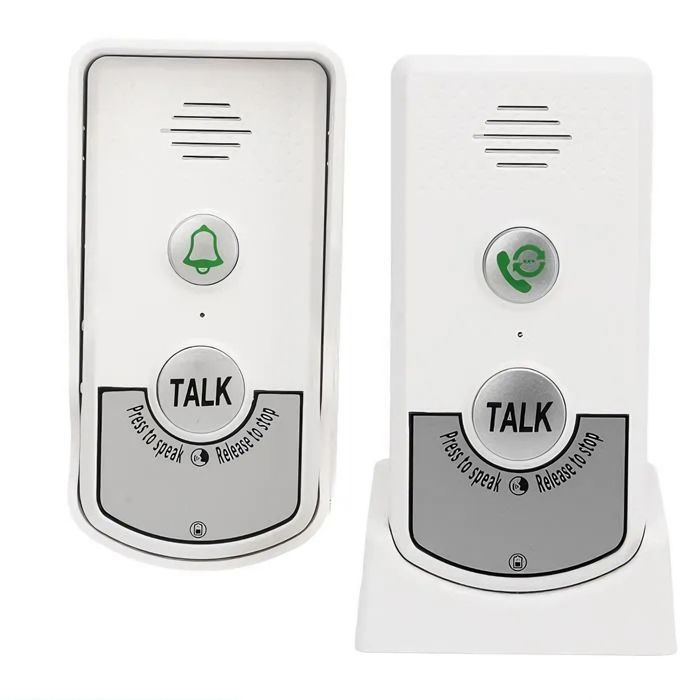 Wireless intercom doorbell - 1000m range - Wireless power supply - ABS - IP54