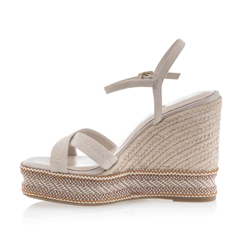 Beige sandaler / skor med öppen tå för kvinnor