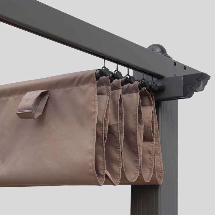 Toldo color topo para cenador Condate de 3x4 m - toldo de repuesto para pérgola.