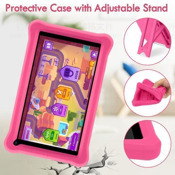 Tablette 7 pouces SUMTAB enfant Android 11 8 Go RAM 64 Go ROM rose