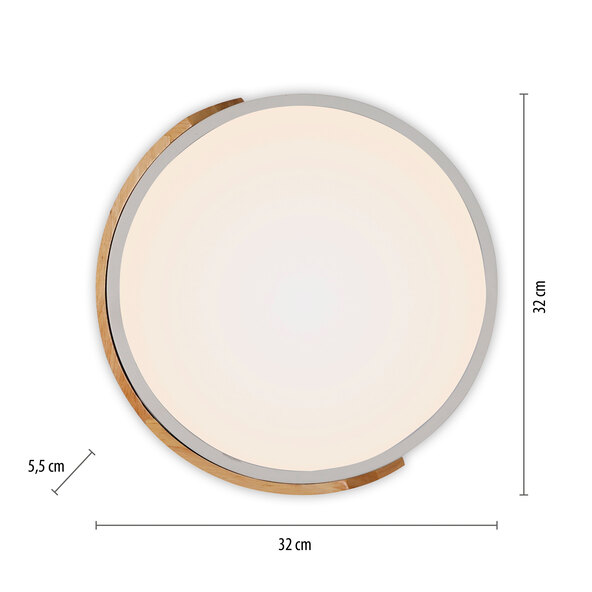 Φωτιστικό οροφής LED BILA, Ø 32 cm, λευκό