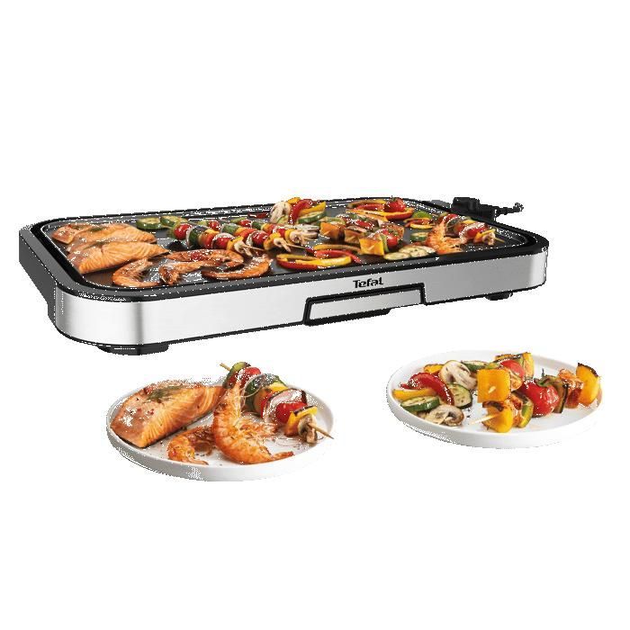 Tefal Giant Plancha XL Inox,12 personnes, Revêtement antiadhésif, 2300W CB631D10