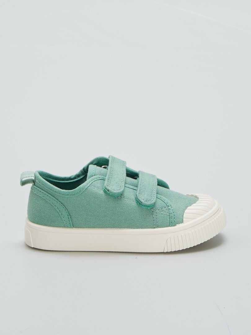 Tênis de cano baixo com fecho de velcro - AZUL