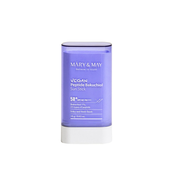 Mary & May Vegan Peptide Bakuchiol -aurinkosuojapuikko SPF50+ 18 g