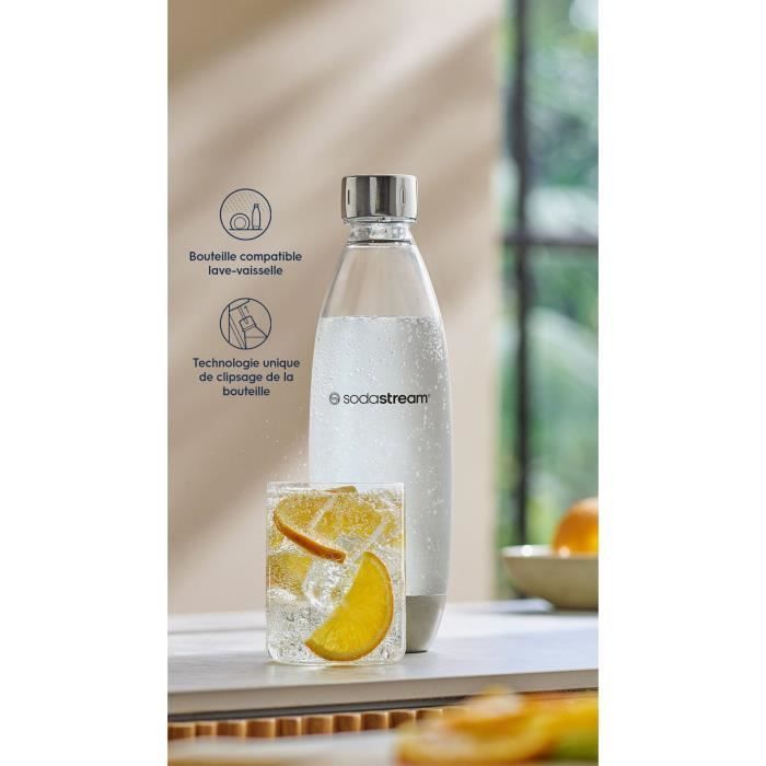 Flacone in metallo SODASTREAM FUSE - Capacità 1 litro - Lavabile in lavastoviglie