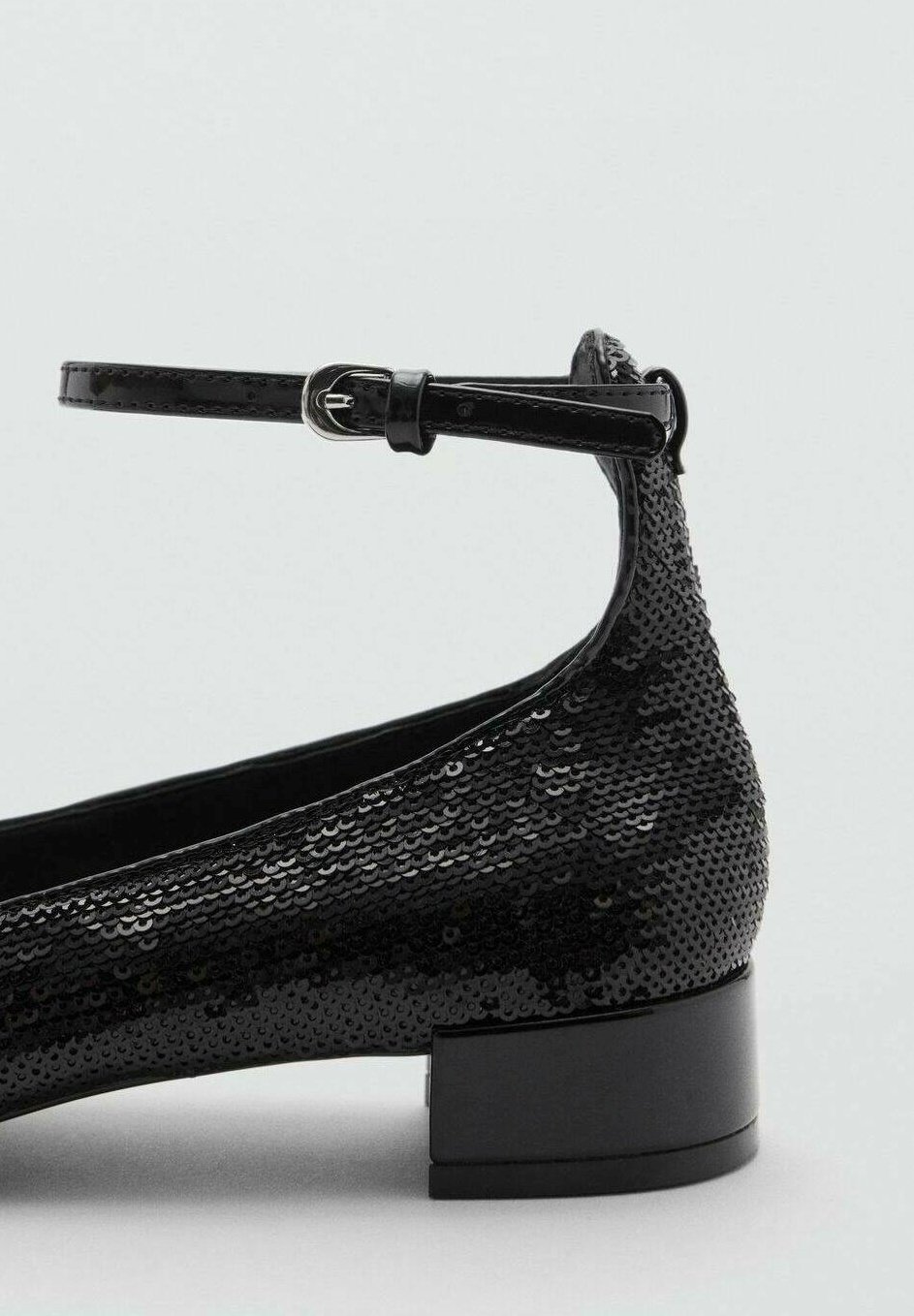 Ballerines Mango à bride cheville - noires