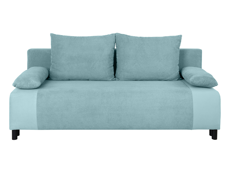 Sofa trzyosobowa Nius rozkładana z pojemnikiem miętowa