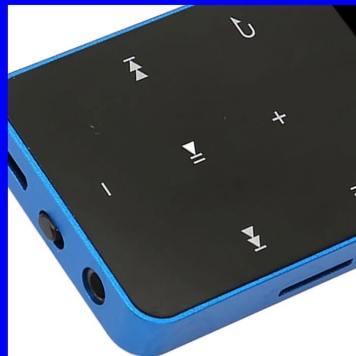 lecteur MP3 avec Bluetooth Lecteur MP3 8G Bluetooth 4.2, écran 1.8 pouces, réduction du bruit, lecteur MP4 son mp4 Noir Bleu