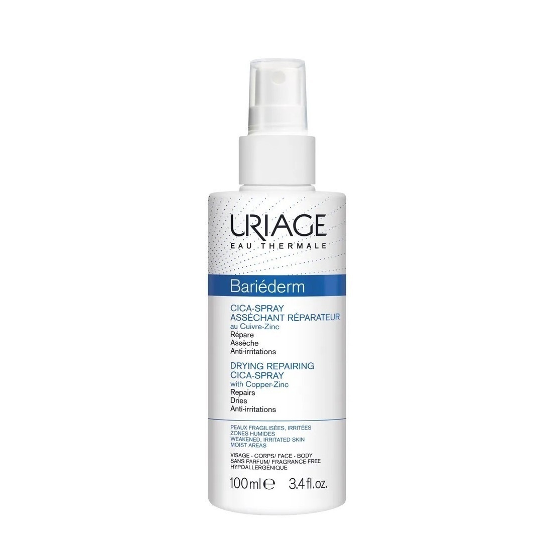 Uriage kūno purškiklis Bariéderm-CICA džiovinamasis ir atkuriamasis purškiklis - 100 ml