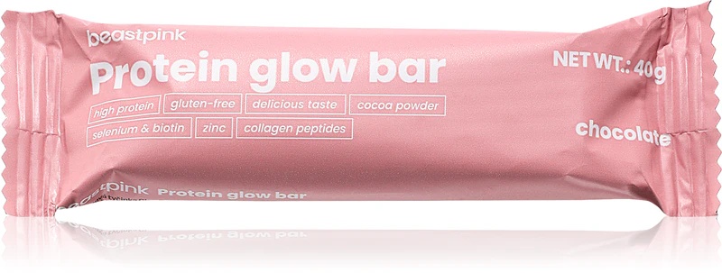 BeastPink Protein Glow Bar kolagen beljakovinska ploščica