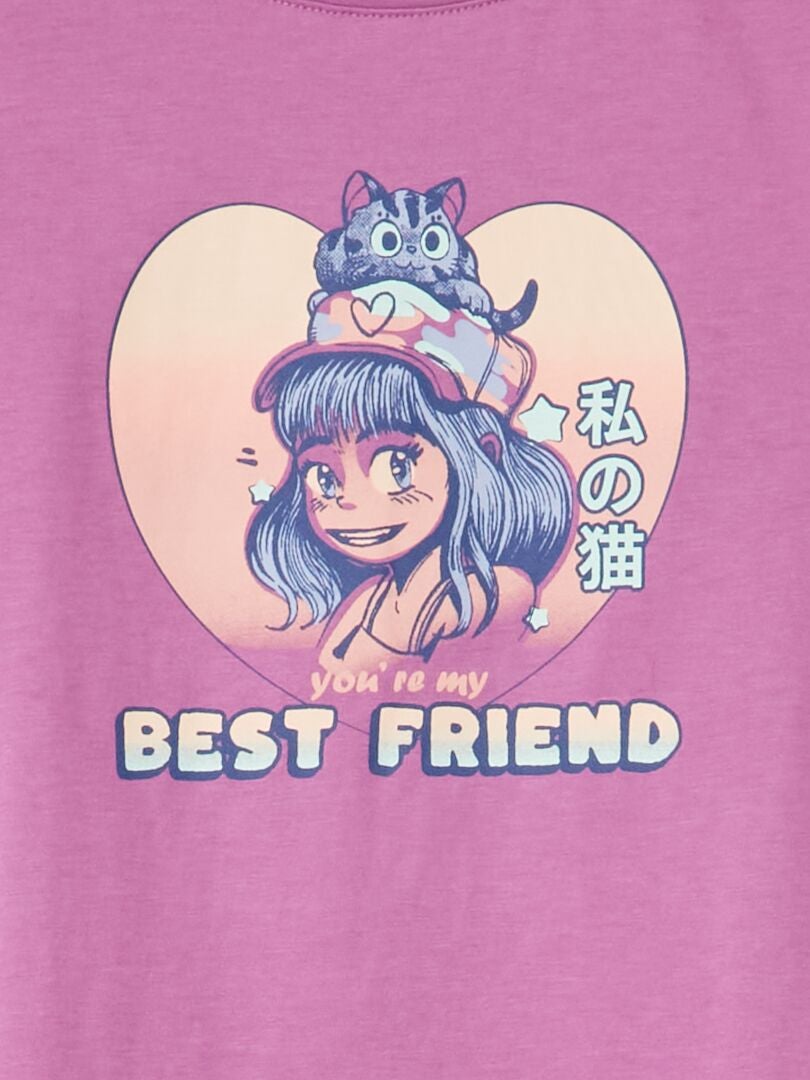 Camiseta estampada - MORADA