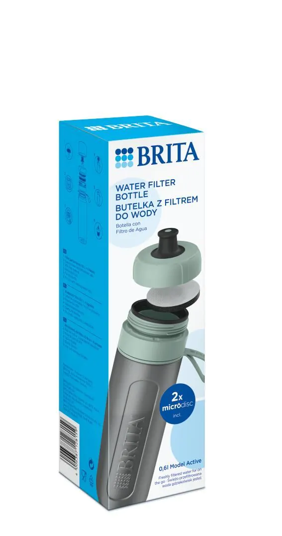 Brita Active Pastelowa Zieleń - Butelka z filtrem 1 szt.
