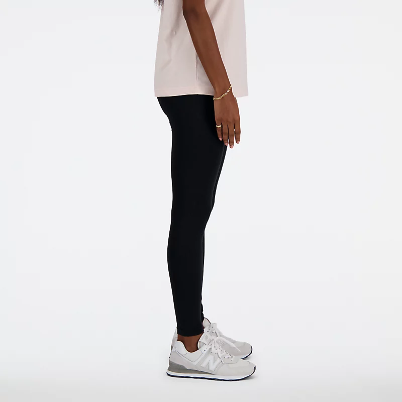 Damen-Leggings aus Baumwolle mit hohem Bund, 27 Zoll (ca. 69 cm) - SCHWARZ