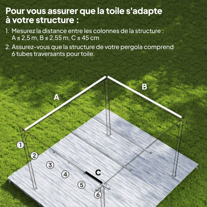 Pérgola/cenador retráctil de 3 x 3 m con toldo, color gris |
