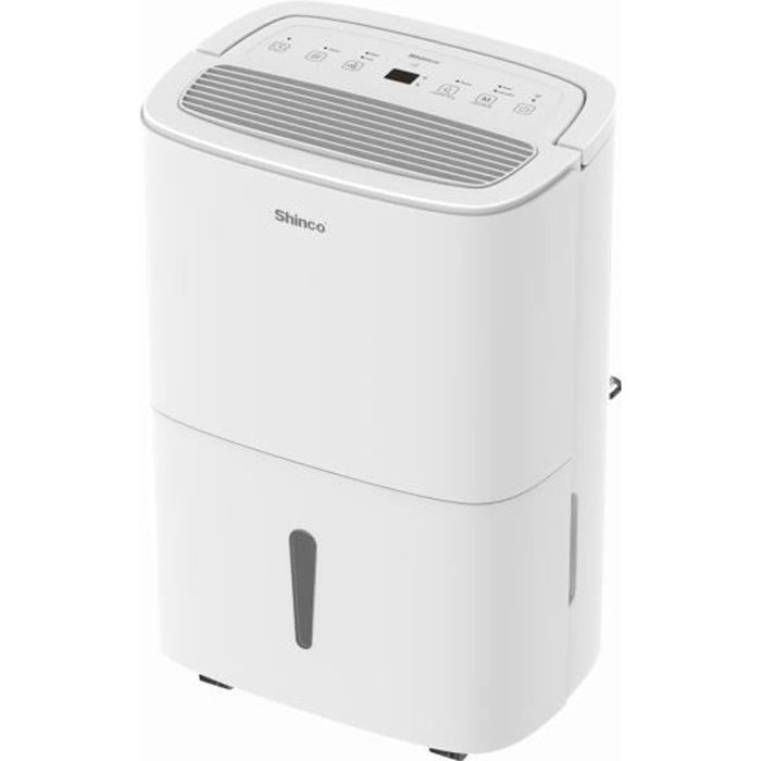 Shinco WIFI Déshumidificateur 50L-Jour, Purificateur d'air, Filter à Charbon Actif, Drainage Continu, Fonction Sèche-Linge, Blanc