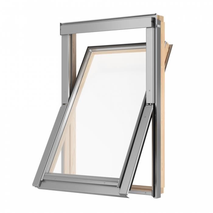 SOLSTRO AAY B900 C4A dakraam (55 x 98 cm), naturel grenen afwerking, met afdichtingsrand (TFX)