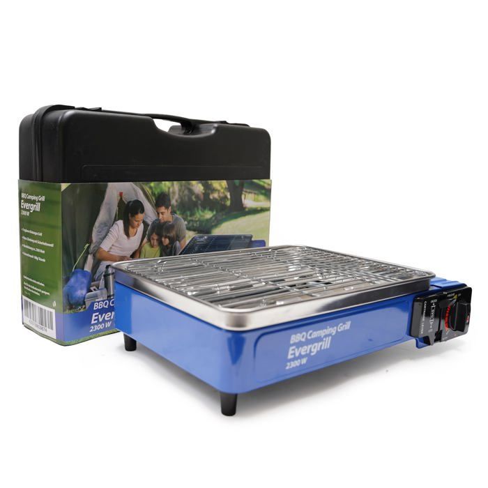 Churrasqueira a gás butano Eurocatch Evergrill - Inclui 8 cartuchos