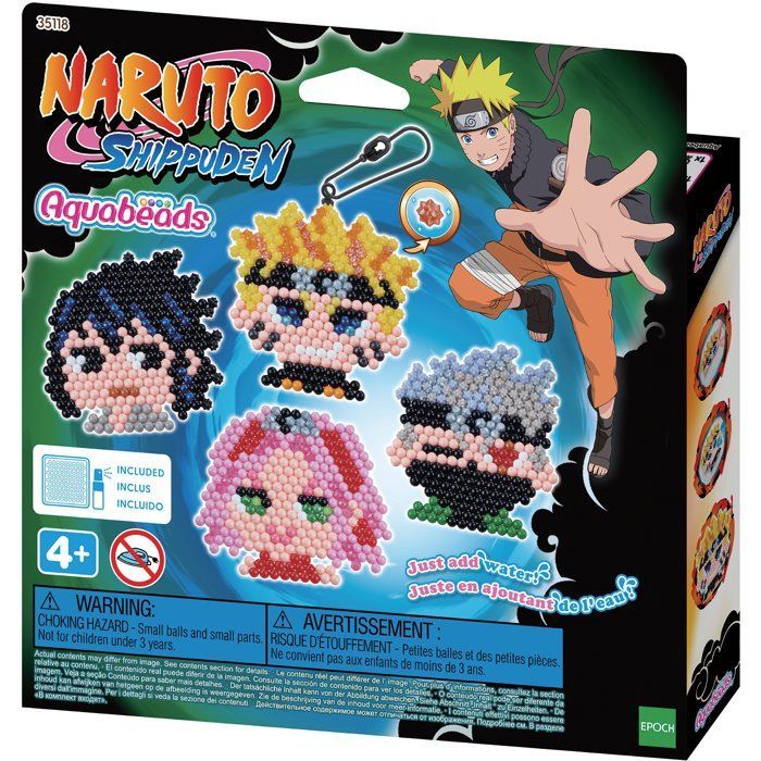 Le kit porte-clés - AQUABEADS - Naruto - 1100 perles - Dès 4 ans