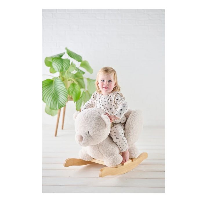 Jouet à bascule - NATTOU - Bascule Teddy l'ours écru - Douceur - Sécurité - Intérieur