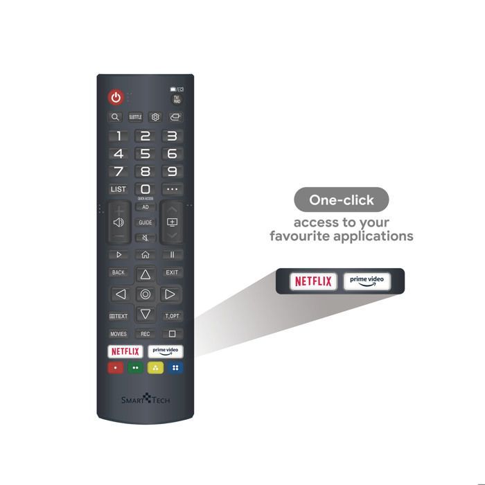 Smart Tech-TV LED 4K UHD 55' (139 cm) Smart TV Web OS-55UW02K3 - Netflix, Prime Video, YouTube 3xHDMI-2xUSB-MEMC-Dolby Audio