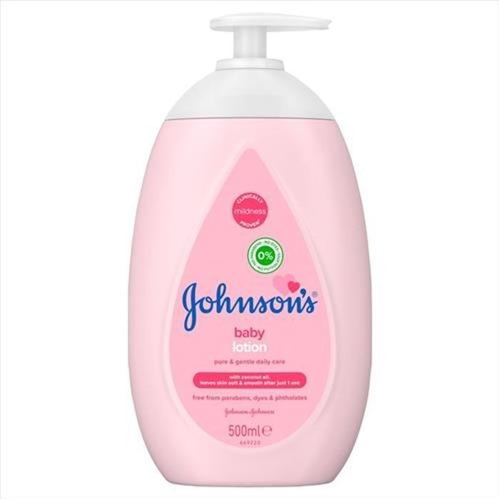 Lotion pour bébé Johnson's - 500ml - Cliniquement prouvée douceur - Sans paraben