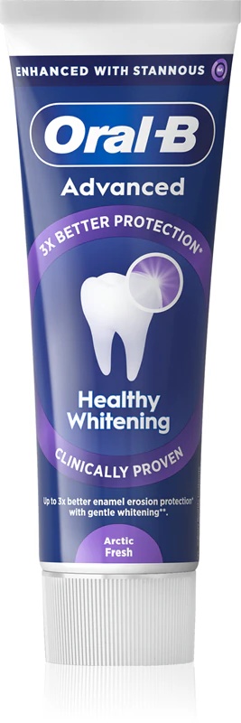 Švelni balinamoji dantų pasta „Oral-B Advanced Healthy Whitening“