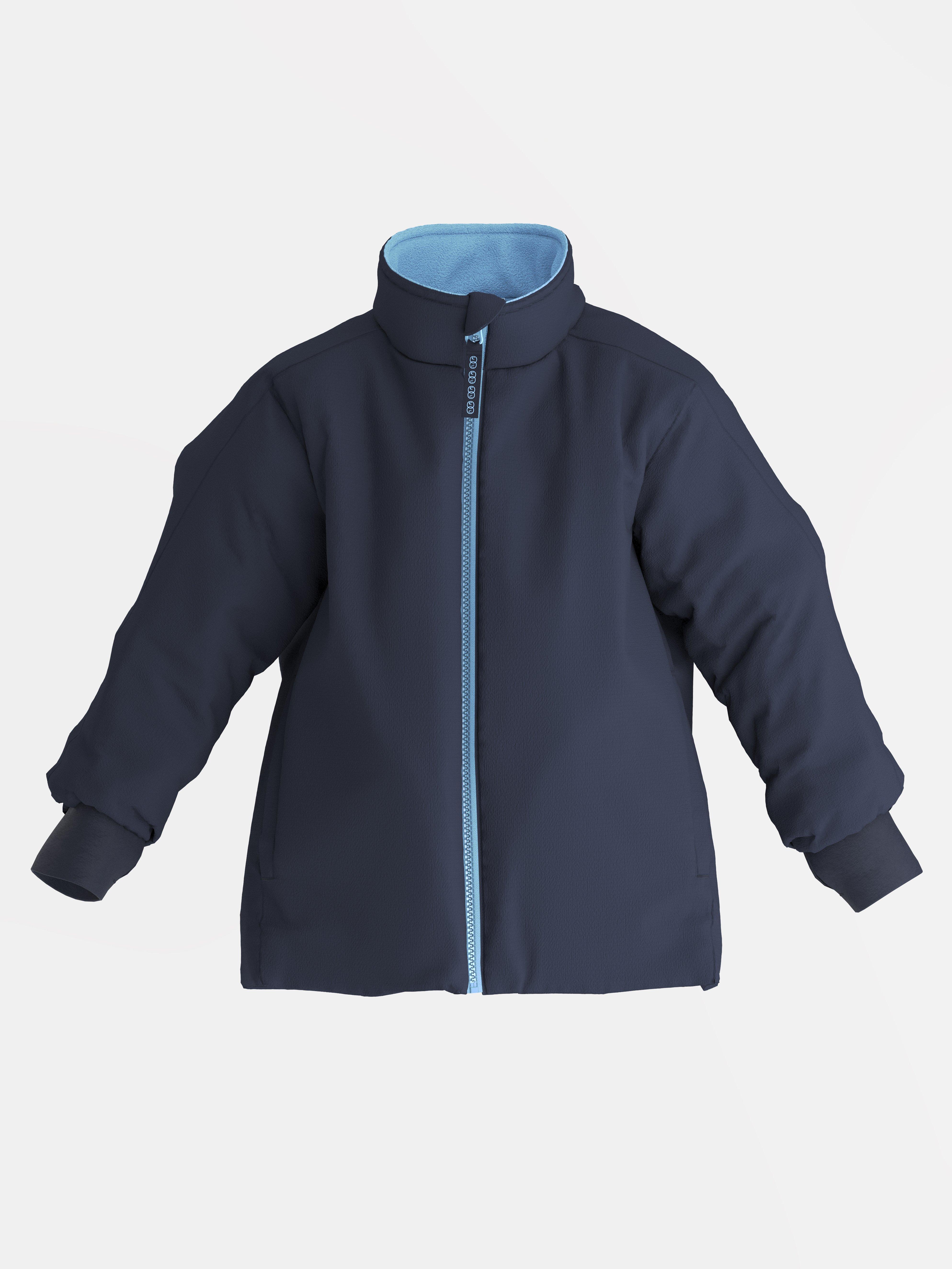Chaqueta ligera acolchada e impermeable – Ropa deportiva infantil, color azul marino oscuro.