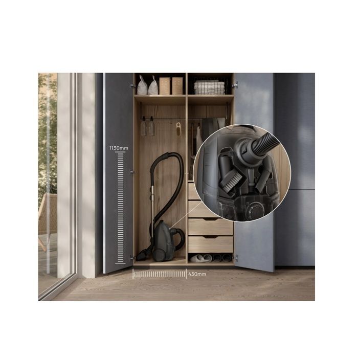 Electrolux 750W 78dB Denimblauer Bodenstaubsauger - EB51C1DB