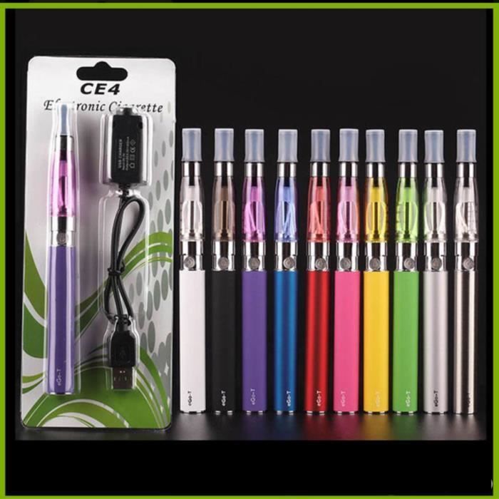 Cigarrillo electrónico Ego Ce4, batería de 1,6 ml y 1100 mAh, kit de cargador, color azul.