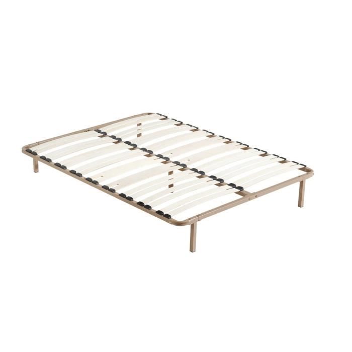 Taupe lattenbodem + losse poten 120x190cm