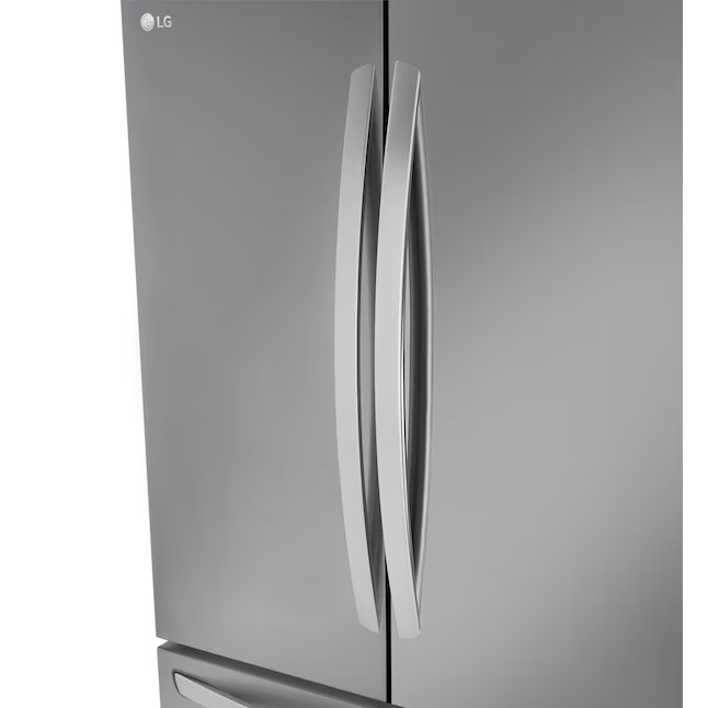 LG Counter-Depth MAX 26,5-cu ft (750 Liter) French-Door-Kühlschrank mit Eiswürfelbereiter (Edelstahl) ENERGY STAR