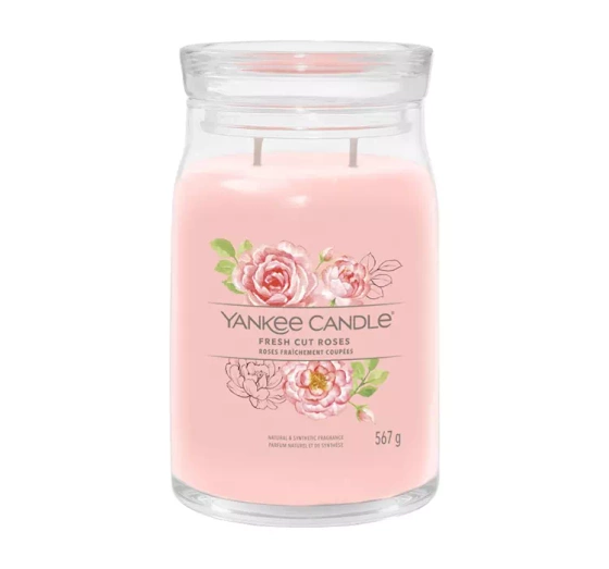 Yankee Candle Signature duża świeca zapachowa Fresh Cut Roses 567 g